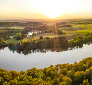 Der Postweiher von oben