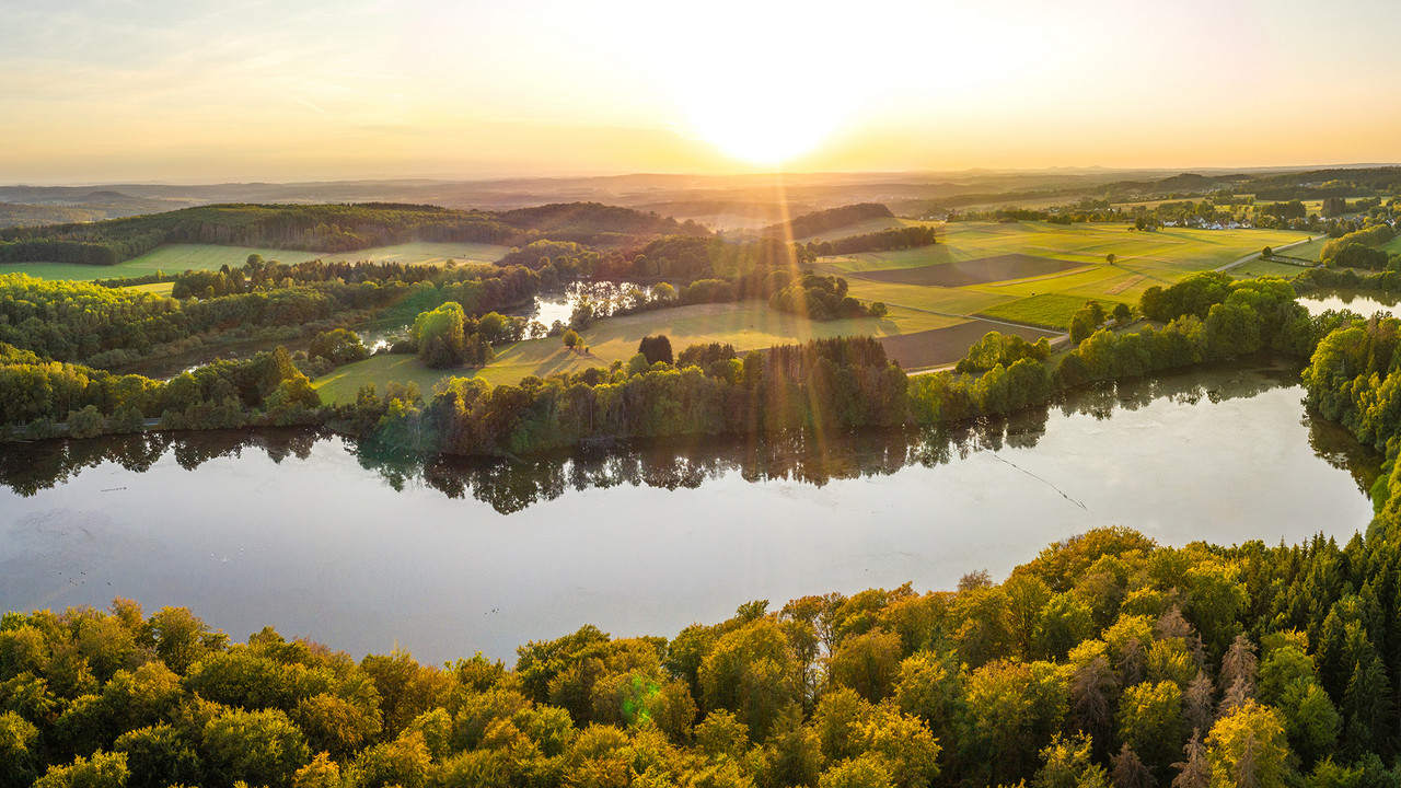 Der Postweiher von oben