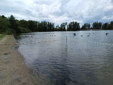 Der See ist in verschiedene Bereich aufgeteilt