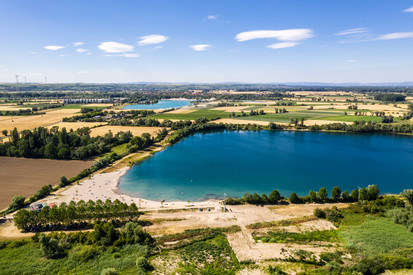 Der Altrheinsee aus der Luft