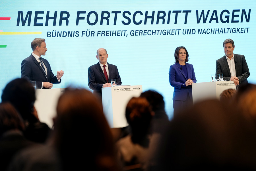 Gruppenbild der Ampel-Koalition